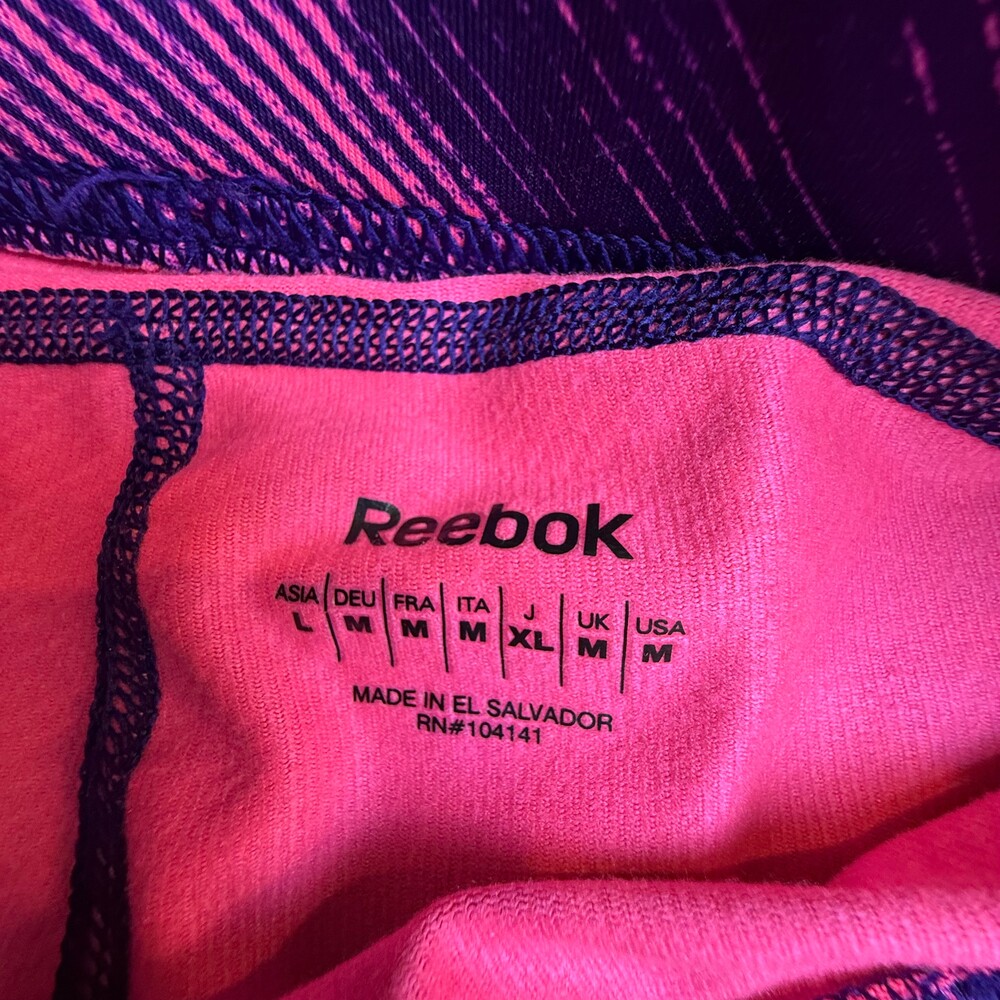 Reebok Purple & Pink Performance Leggings Women's Medium Athletic Workout Yoga P - Picture 11 of 11